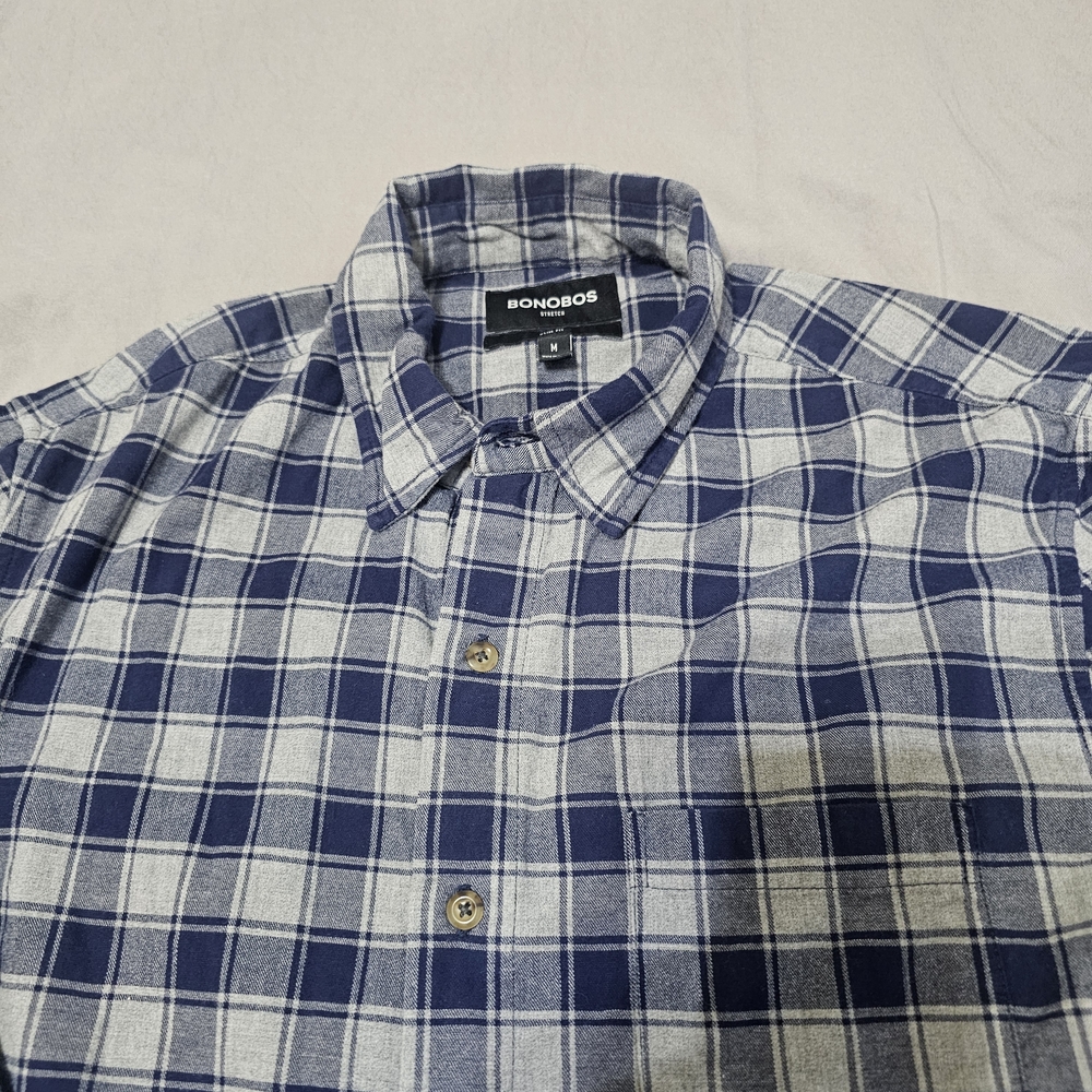 Bonobos Blue Plaid Men's Shirt